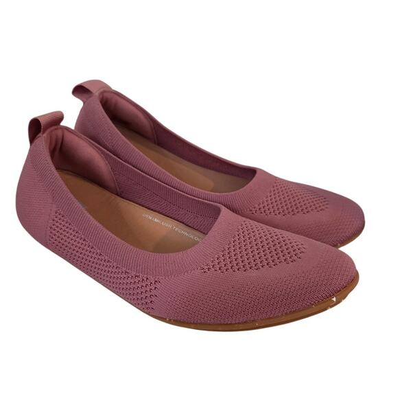 FitFlop Allegro Airyknit Ballet Flat Size 10 Rose Pink Comfort Shoe - Picture 1 of 11